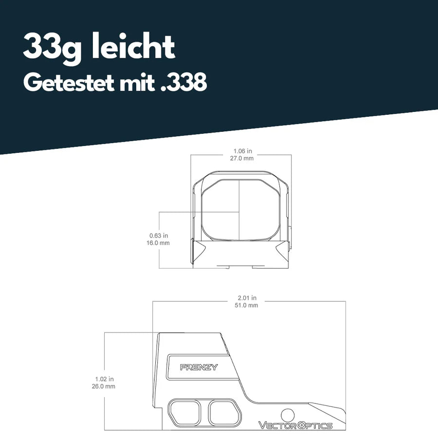 Vector Optics Frenzy 1x16x21 til Glock MOS