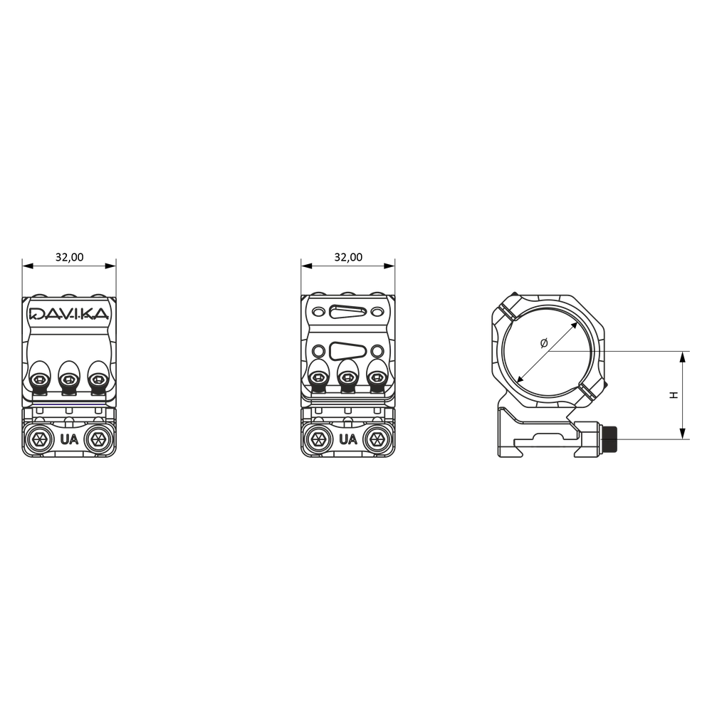 30mm kikkertmontageringe | Picatinny base