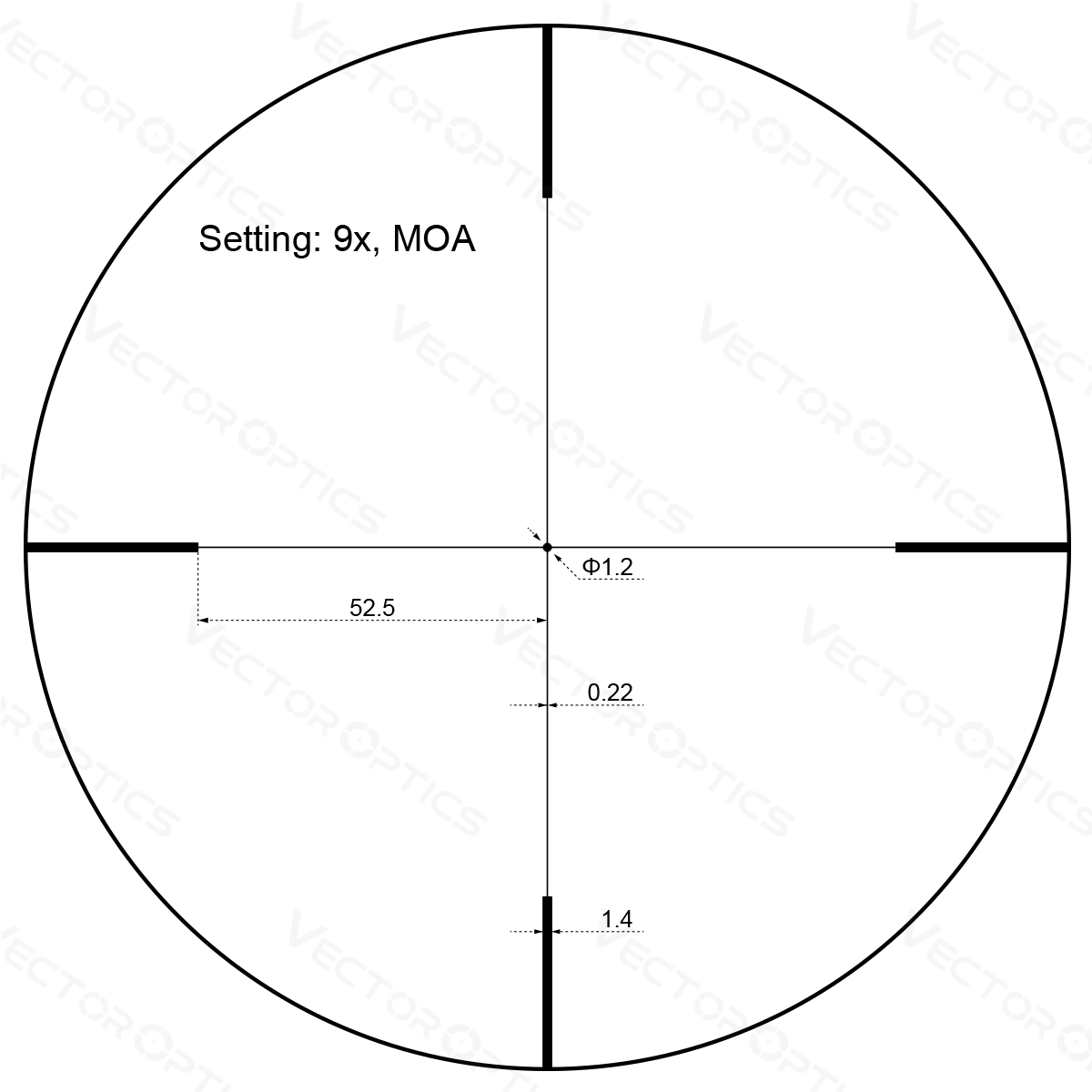 Vector Optics Forester JR. 3-9x40 riffelkikkert