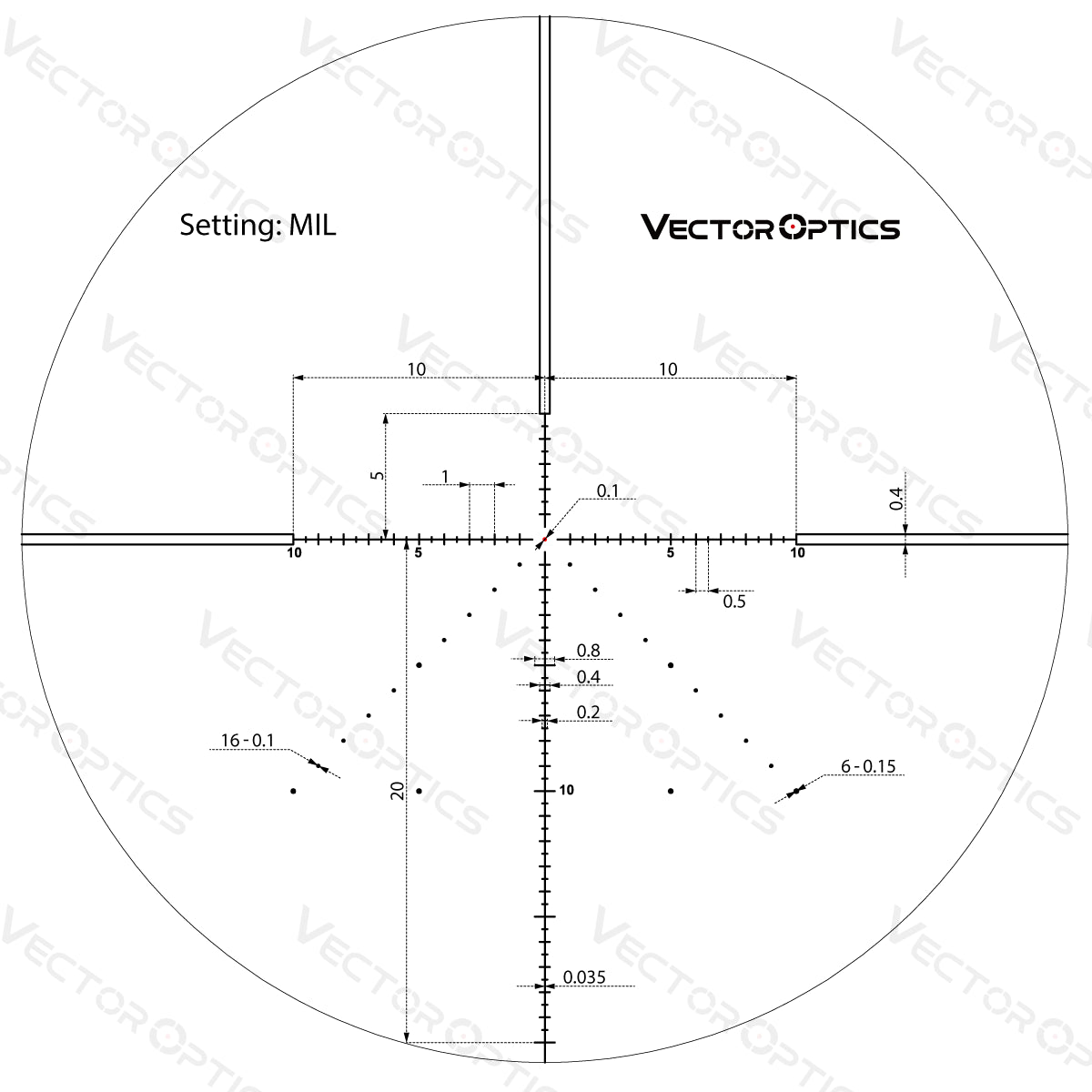 Vector Optics Veyron 6-24x44 IR First Focal Plane oplyst rifelkikkert