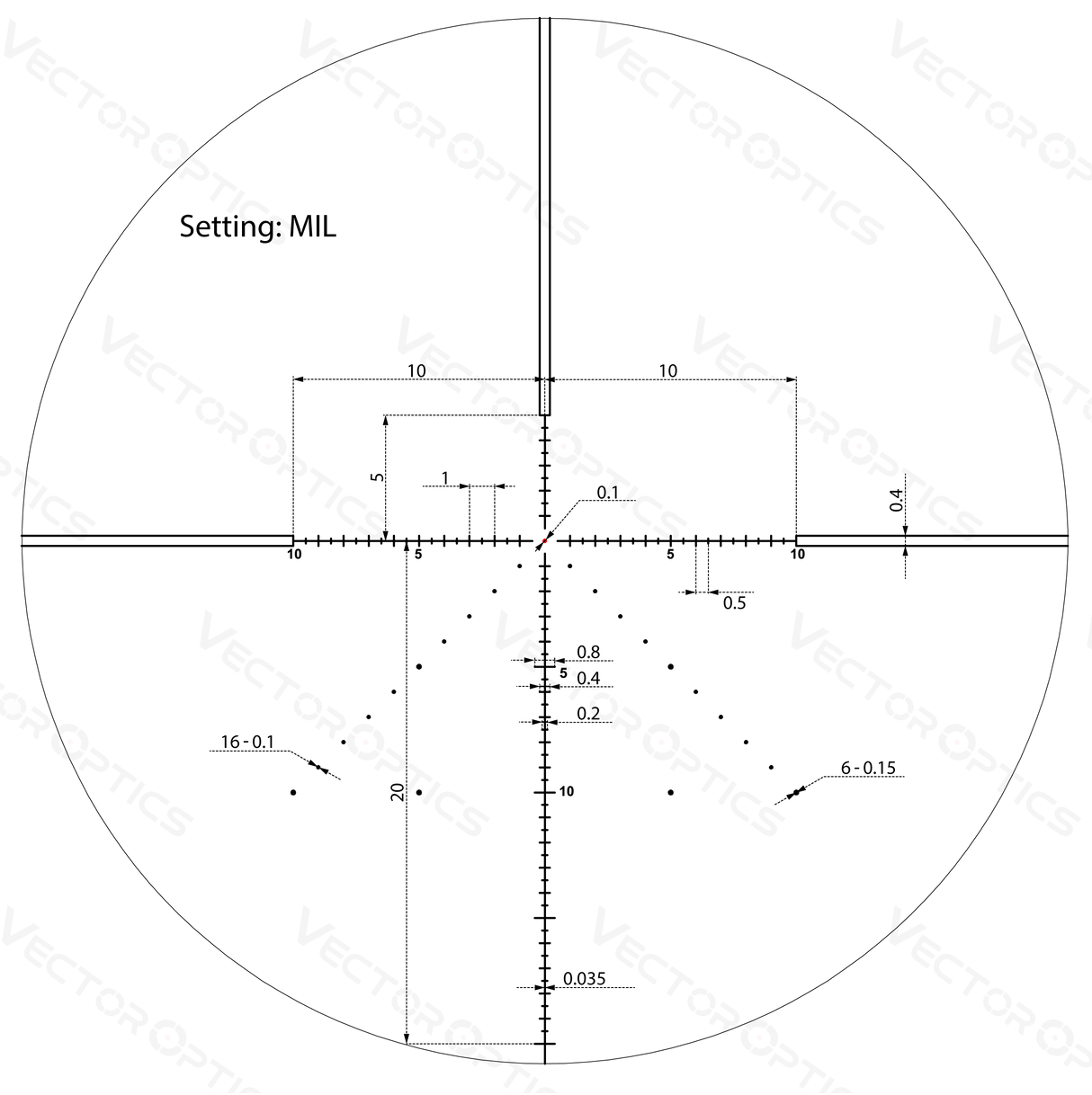 Vector Optics Veyron 4-16x44 IR First Focal Plane Illuminated riffelkikkert
