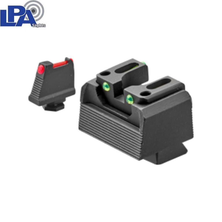 Walther PDP tall semi-adjustable sight set | with fiber optics type B LPA