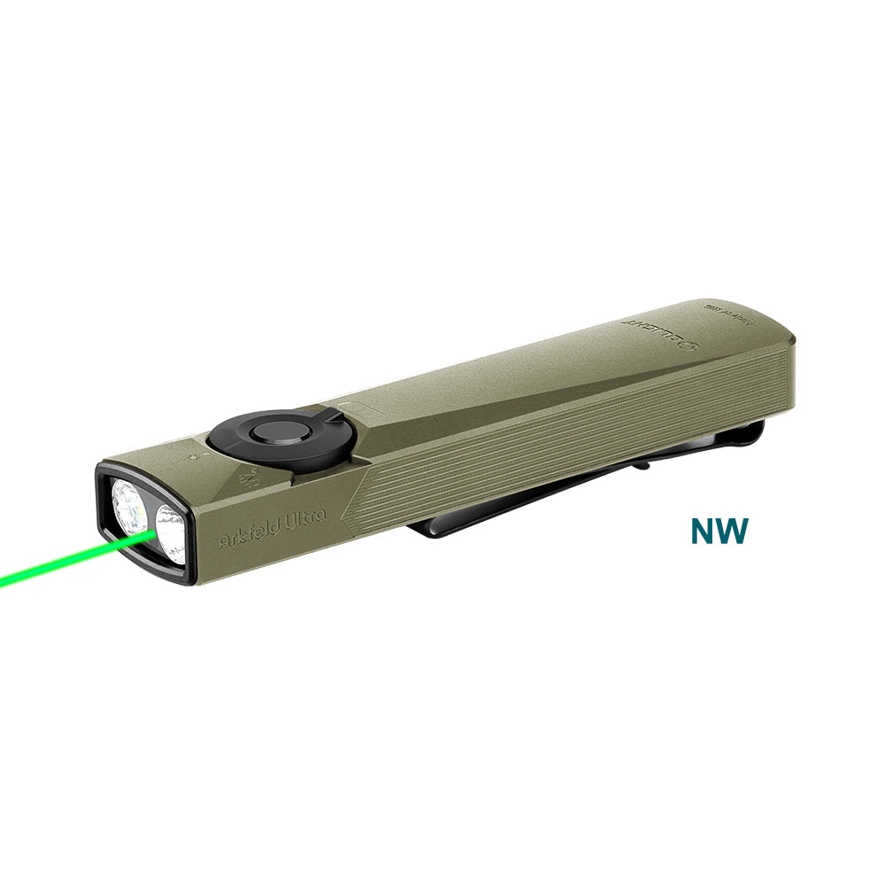 Olight Arkfeld Ultra | flad 3-i-1 EDC lygte | 1.400 lm - Olive Green
