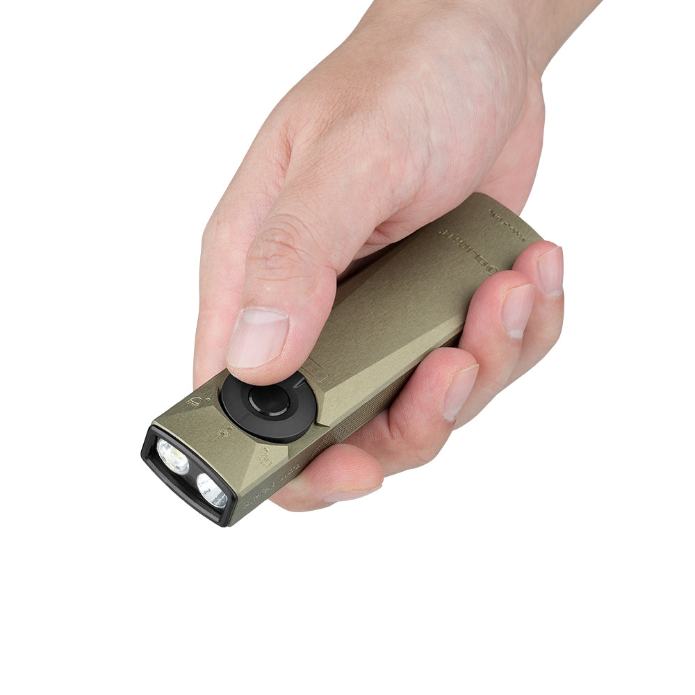 Olight Arkfeld Ultra | flad 3-i-1 EDC lygte | 1.400 lm - Olive Green