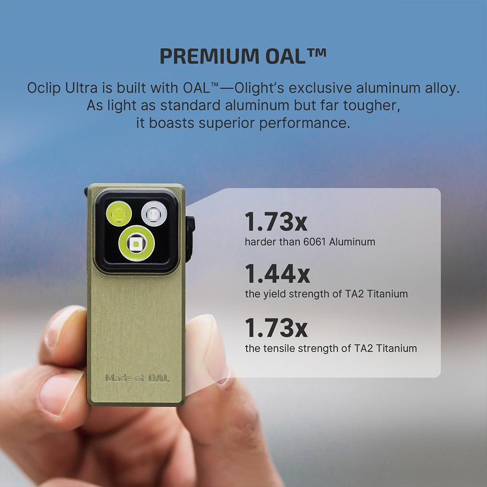 Olight Oclip Ultra | 3-i-1 clip-on EDC lygte | 530 lm - Olive Green