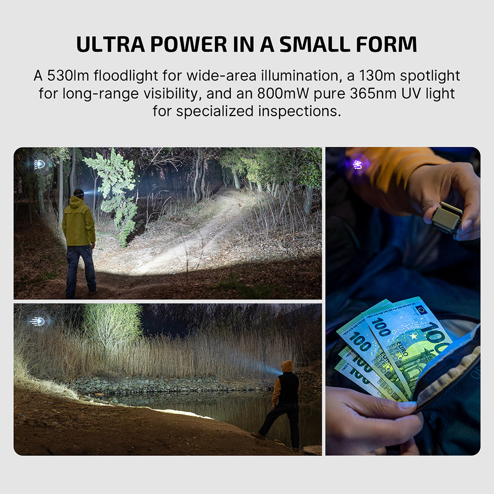 Olight Oclip Ultra | 3-i-1 clip-on EDC lygte | 530 lm - Olive Green