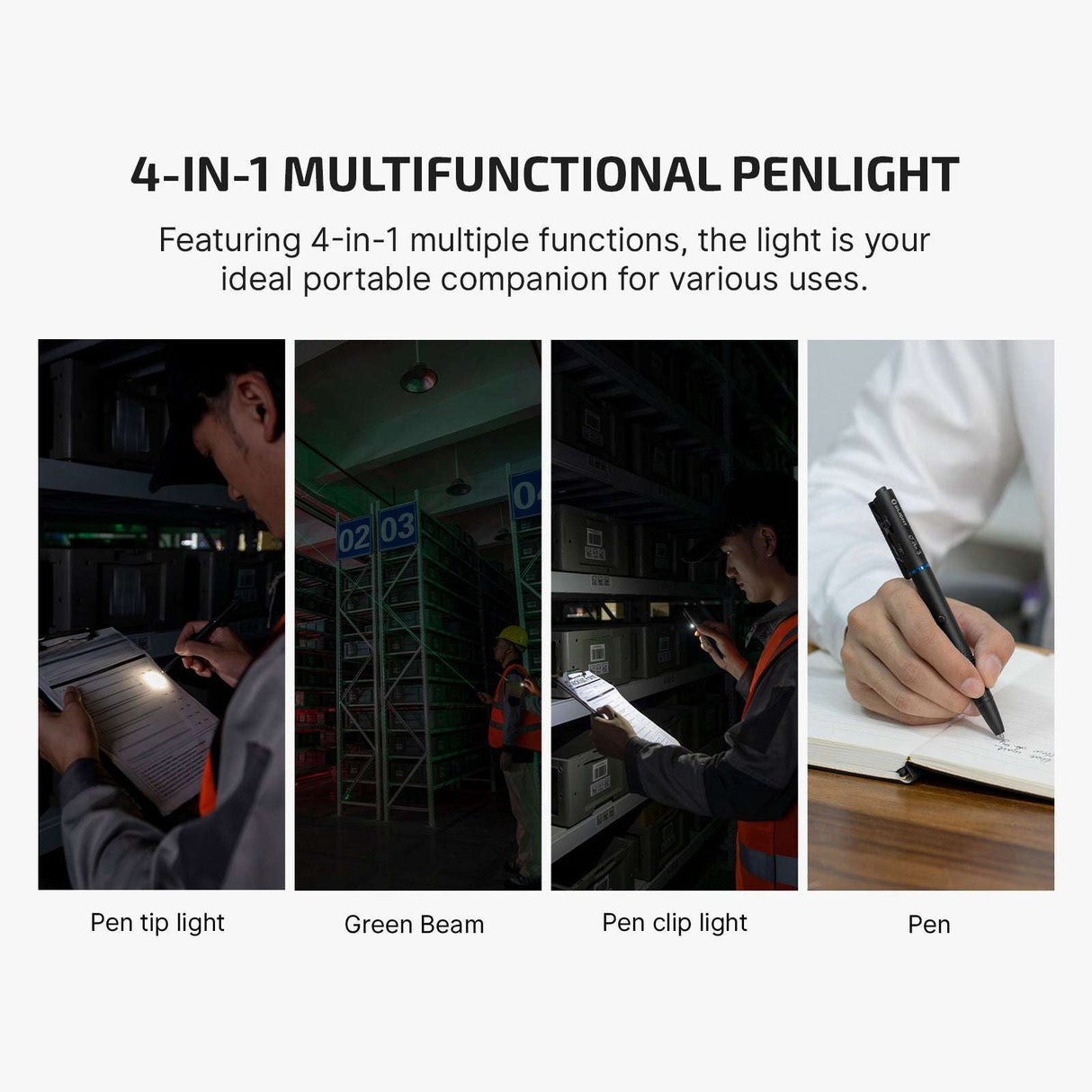 Olight O’Pen 3 | multifunktionel penlygte | 120 lm + grøn laser - Black