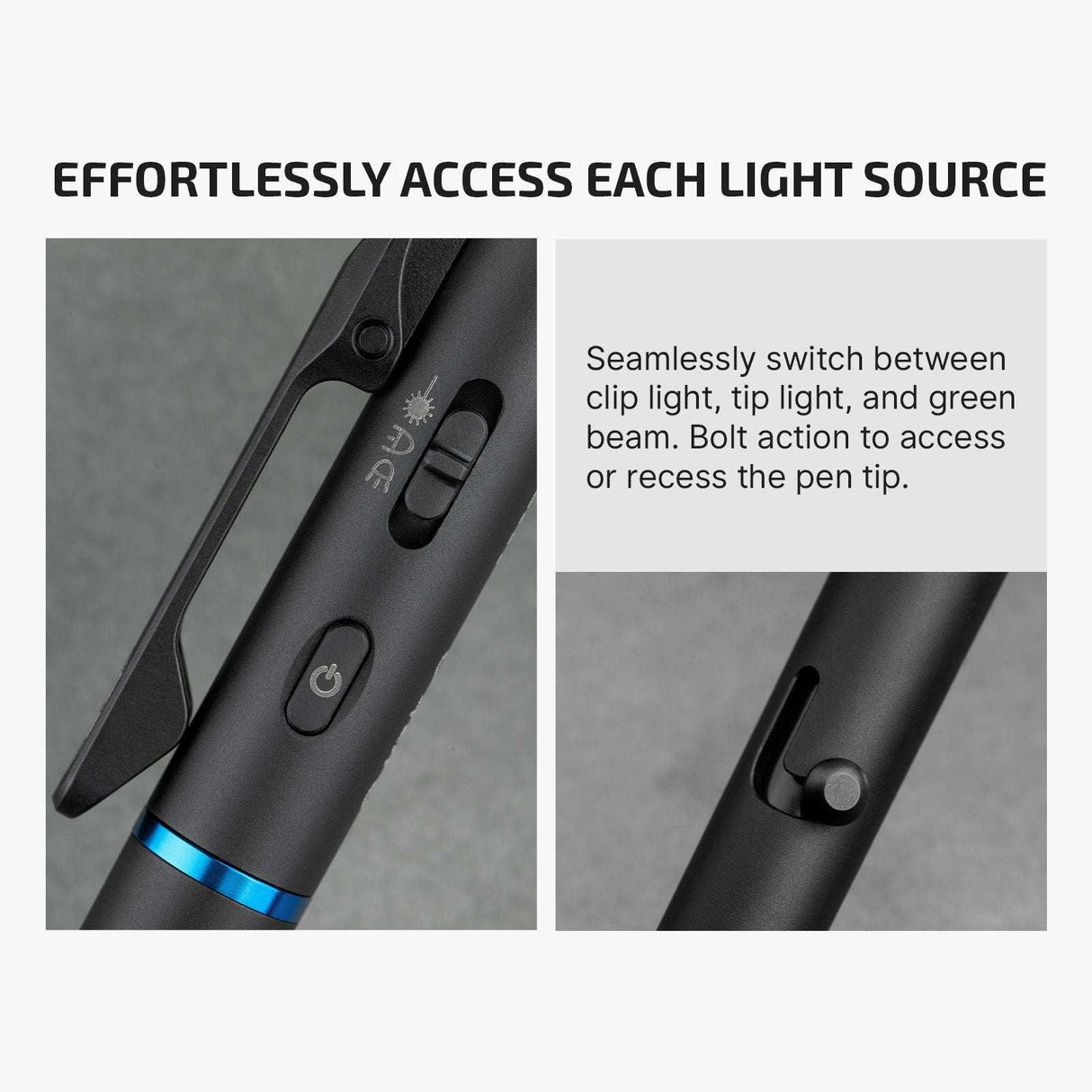 Olight O’Pen 3 | multifunktionel penlygte | 120 lm + grøn laser - Black