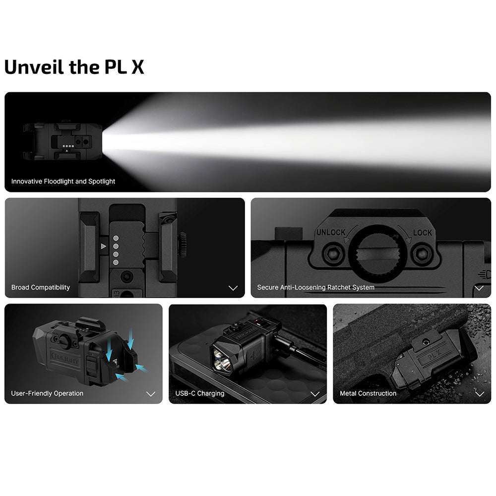 Olight PL X | pistollygte | 1.200 lm