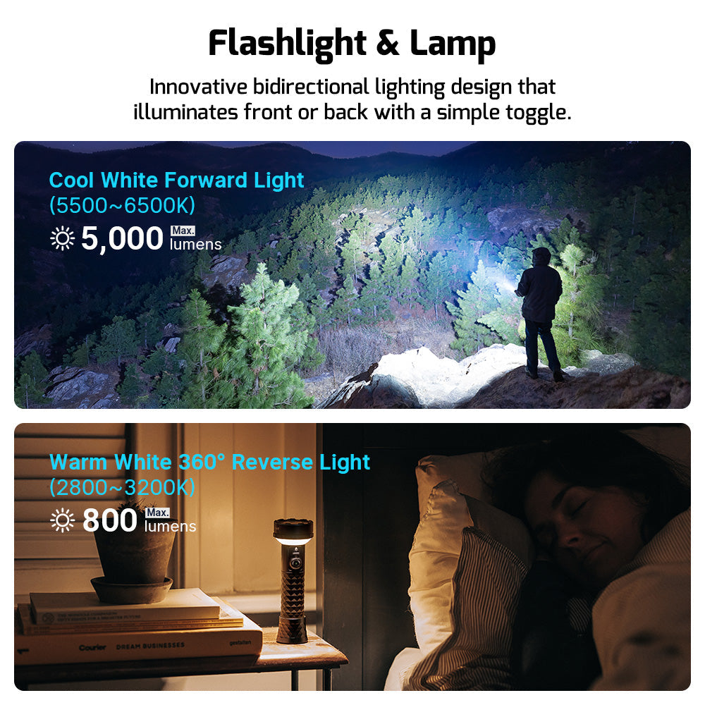 Olight Prowess | lygte med tovejs belysning | 5.000 lm
