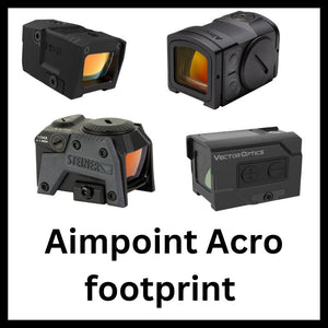 Rødpunktsigter med Aimpoint Acro fodaftryk