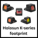 Rødpunktsigter med Holosun K-series footprint