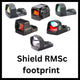 Rødpunktsigter med Shield RMSc footprint