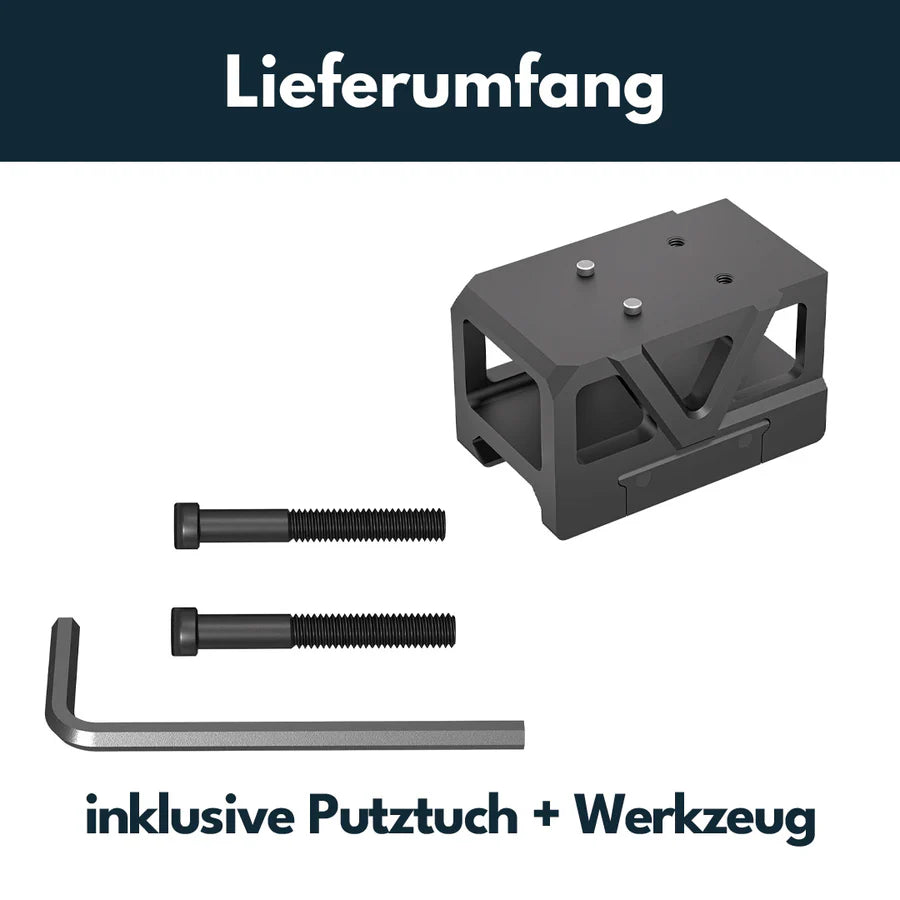 Picatinny rødpunktsmontage med forhøjer [32 mm] | C-More RTS footprint 