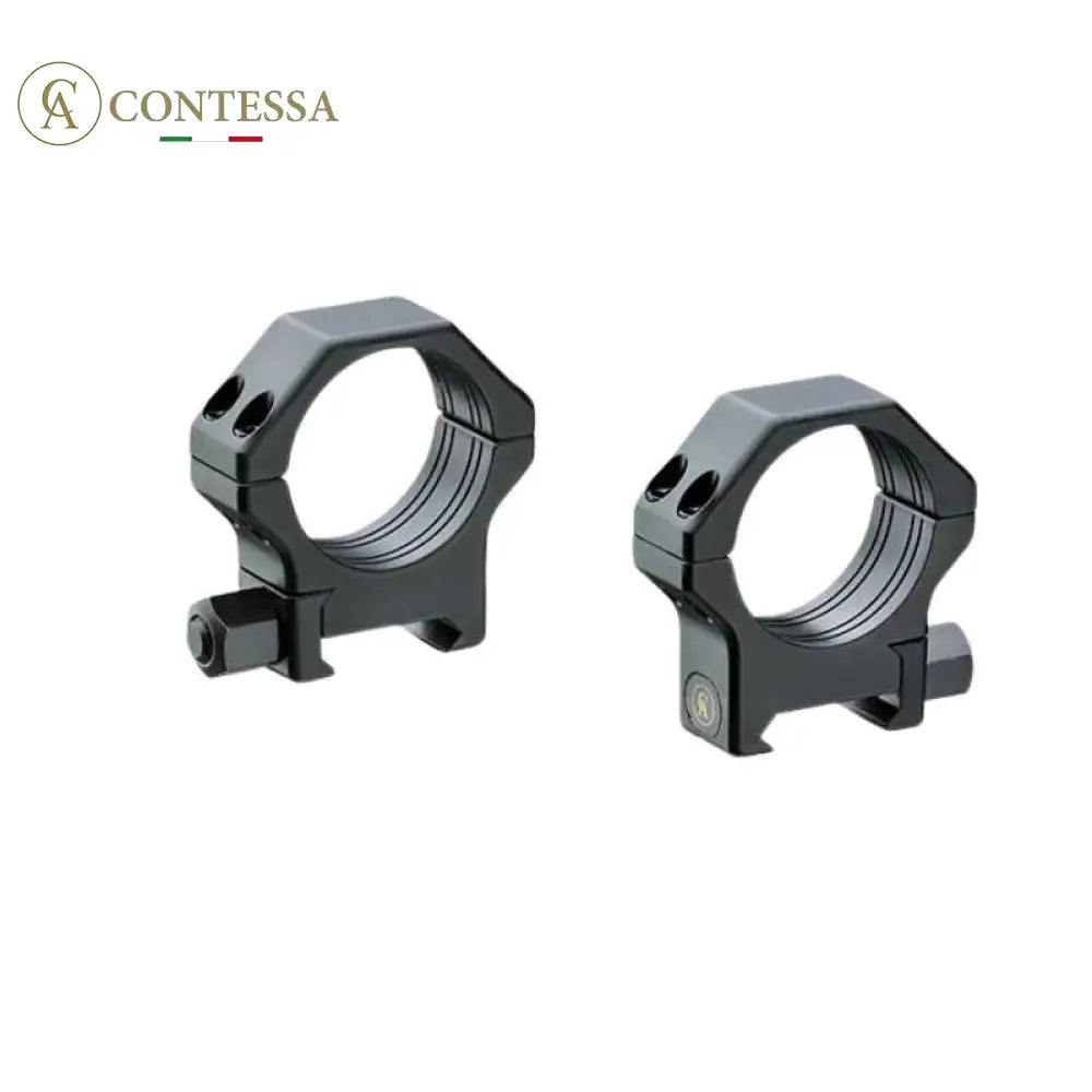 1’’ kikkertmontageringe | Picatinny base with screw nut - Lav [8mm]