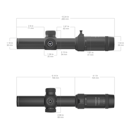 Vector Optics Forester 1-5x24SFP GenII riffelkikkert