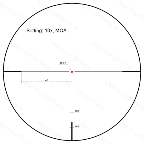 Vector Optics Forester 2-10x40SFP riffelkikkert