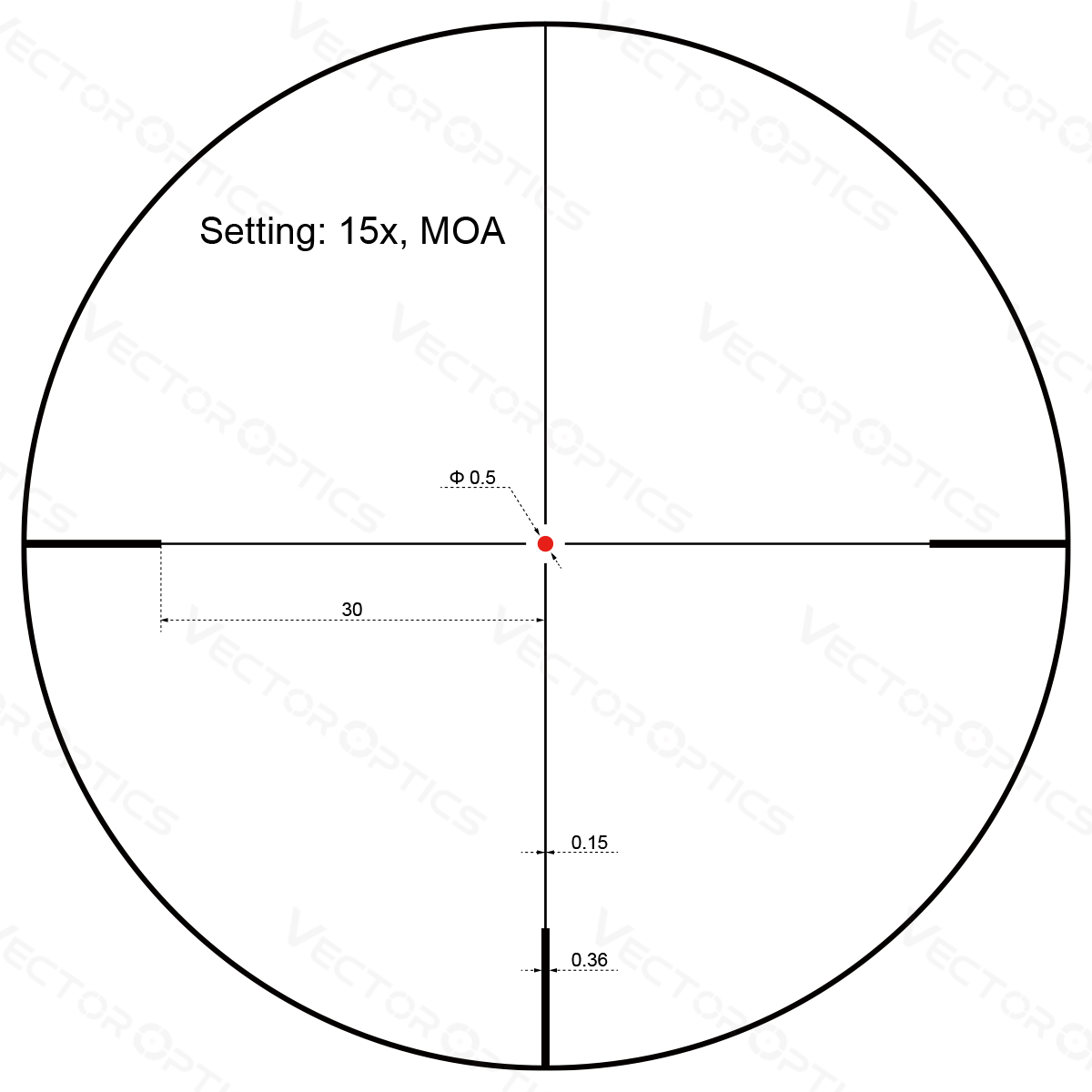 Vector Optics Forester 3-15x50SFP riffelsigte 