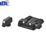 Justerbare sigtemidler for Glock [G17 G19 G26 & other] | med hvide prikker
