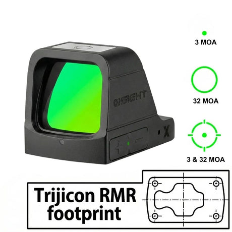 Osight X [grøn] rødpunktsigte