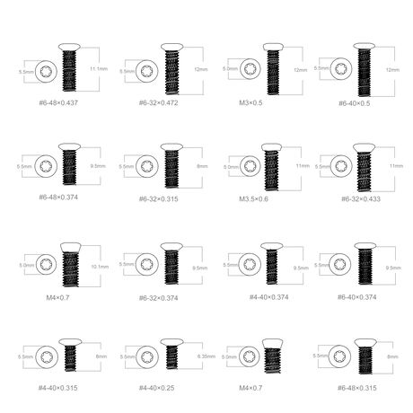 Sæt med skruer Vector Optics