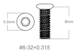 Sæt skruer 3 stk | 6-32x0.315’’ [T10]