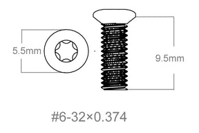 Sæt skruer 3 stk | 6-32x0.374’’ [T10]