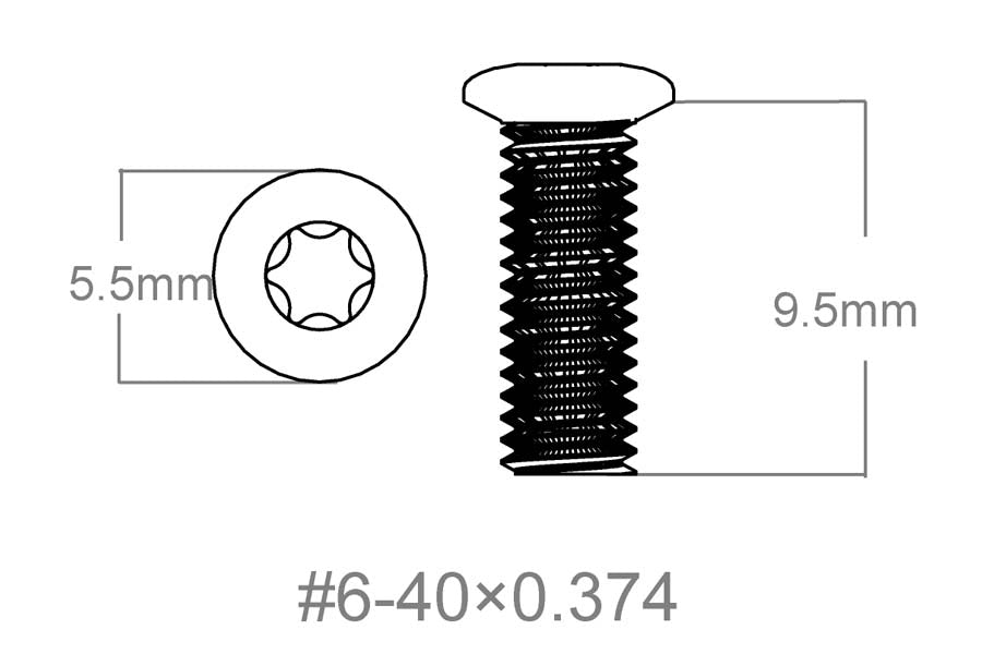 Sæt med skruer 3 stk | 6-40x0.374" [T10] 