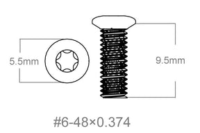 Sæt skruer 3 stk. | 6-48x0.374’’ [T10]