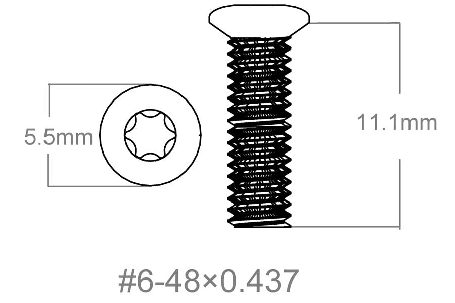 Sæt med skruer 3 stk | 6-48x0.437" [T10] 