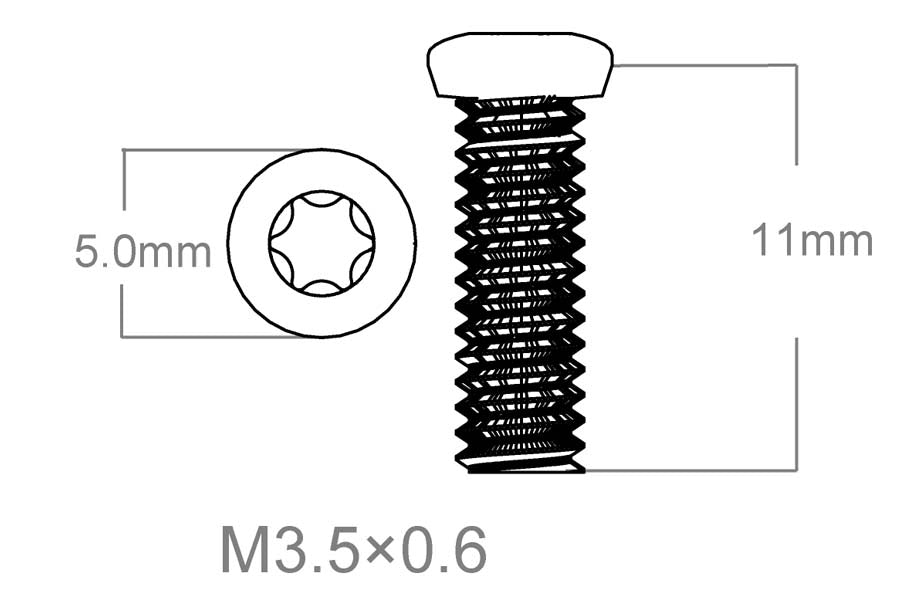 Sæt med skruer 3 stk | M3.5x0.6 [T10] 