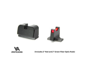 Sig Sauer P220 P226 P229 P320 & P365 Optics Ready høje sportssigtemidler med fiberoptik