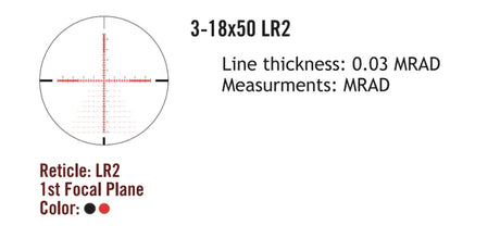 Sightmark Presidio 3-18x50 LR2 FFP riffelkikkert