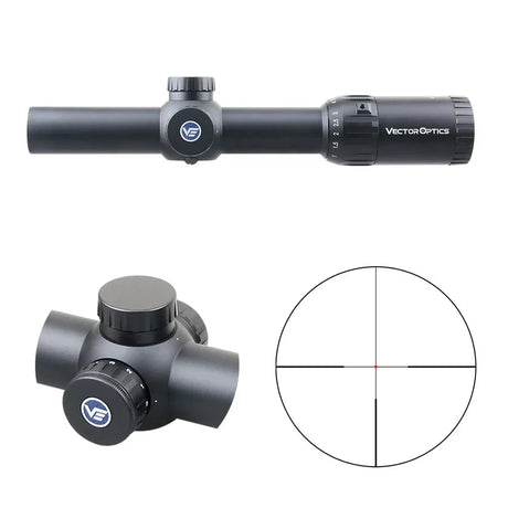 Vector Optics Constantine 1-10x24 Fiber Center Dot riffelkikkert Vector Optics