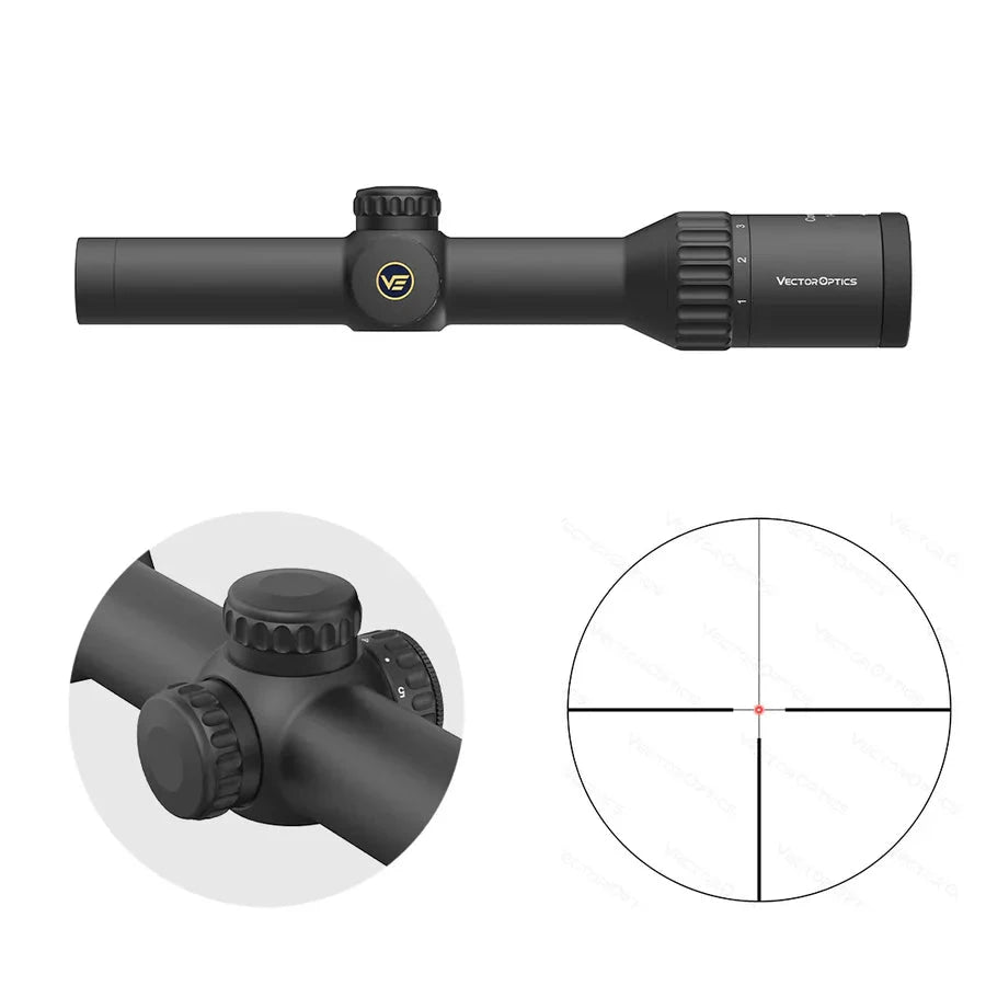 Vector Optics Continental x6 1-6x24 Fiber kikkertsigte Vector Optics