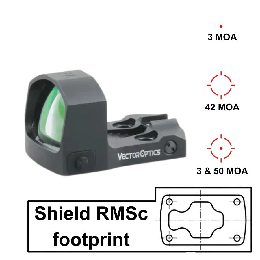 Vector Optics Frenzy-S 1x17x24 MOS Multi Reticle rødpunktsigte