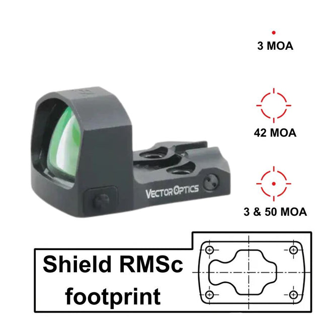 Vector Optics Frenzy-S 1x17x24 MOS Multi Reticle rødpunktsigte