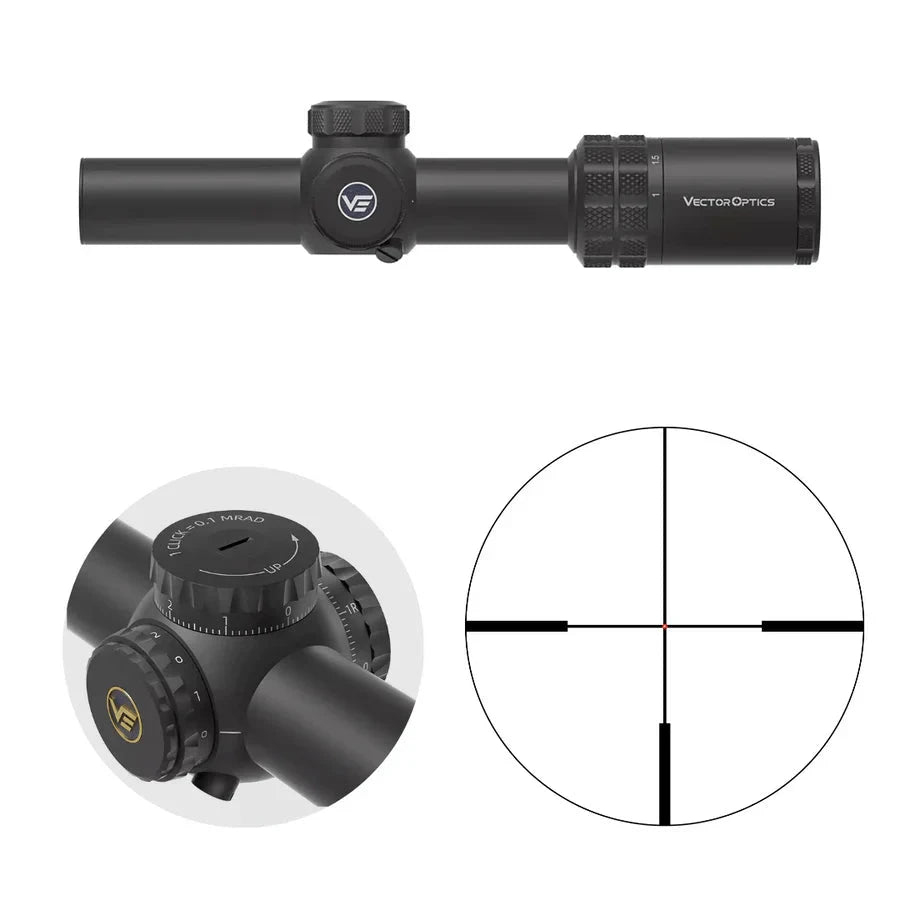 Vector Optics Grizzly 1-6x24i HD Fiber riffelkikkert Vector Optics