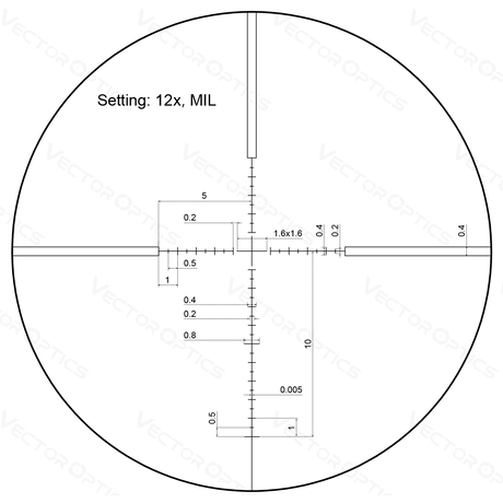 Vector Optics Veyron 3-12x44 SFP kompakt riffelkikkert