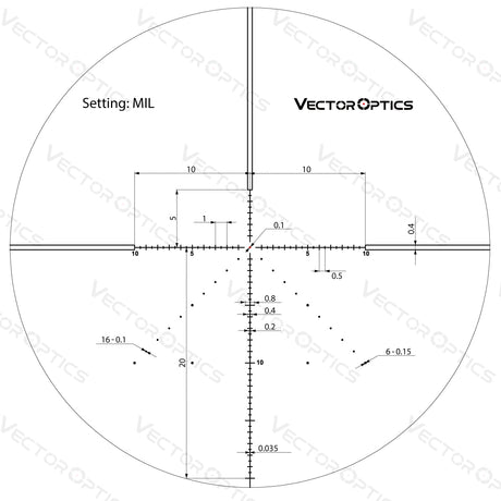 Vector Optics Veyron 6-24x44 IR First Focal Plane oplyst rifelkikkert