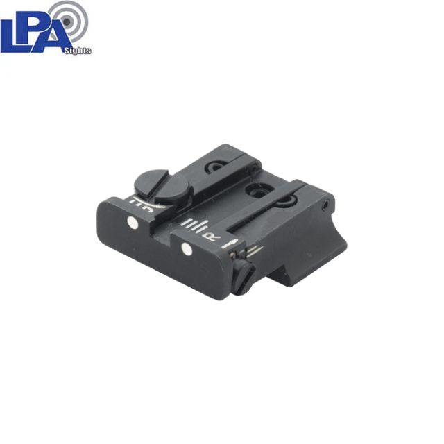 Walther P99, PPQ, PPQ M2 adjustable rear sight | with white dots
