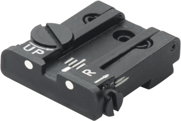 Justerbart bagsigte til Glock [G17 G19 G26 & other] | white dots