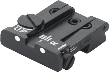 Browning Hi-Power [Sport Vigilante Mark III Practical HP40] justerbart bagsigte | hvide prikker