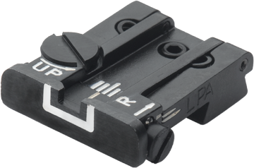 Browning Hi-Power [Sport Vigilante Mark III Practical HP40] justerbart bagsigte | hvide linjer