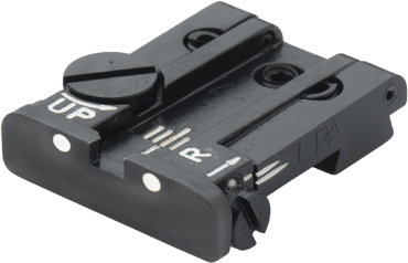 Browning Hi-Power Vigilante justerbart bagsigte | hvide prikker
