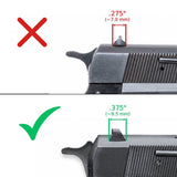Browning Hi-Power [Vigilante Mark III Practical HP40] justerbare sigtemidler | fiberoptisk [front & rear]