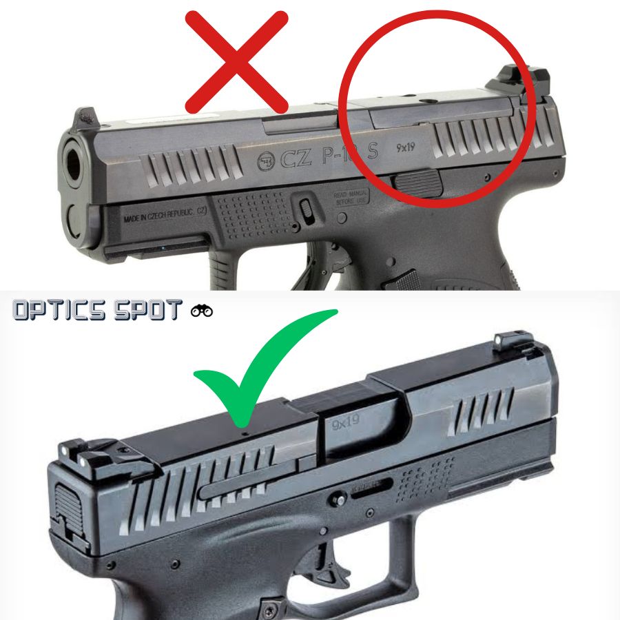 CZ P-10 [P-10C P-10F P-10S] rødpunktsmontage | Shield RMSc footprint