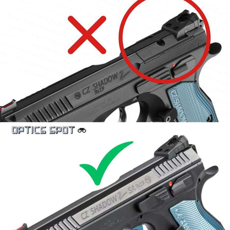 CZ Shadow 2 rødpunktsmontage | Shield RMSc footprint