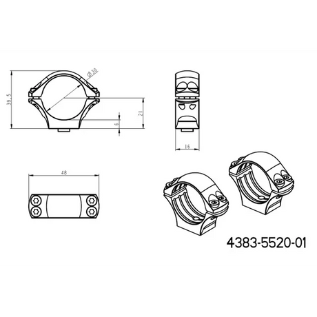 30mm scope rings | short Blaser base