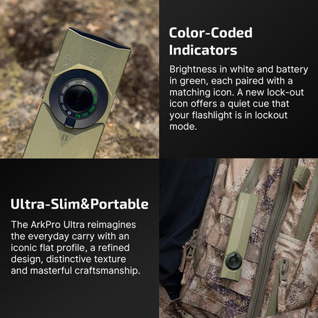 Olight ArkPro Ultra | flad 4-i-1 EDC lygte | 1.700 lm - Olive Green
